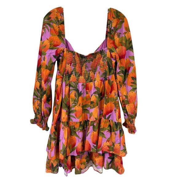 Farm Rio Mango Macaw Mini Dress M - Picture 9 of 9
